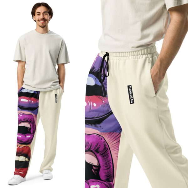 Think Drag Kisses Wide-leg joggers