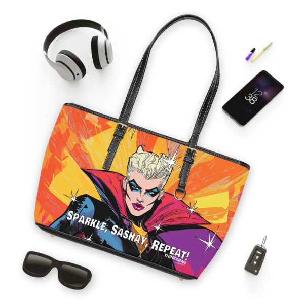 Sparkle, Sashay, Repeat! PU Leather Shoulder Bag