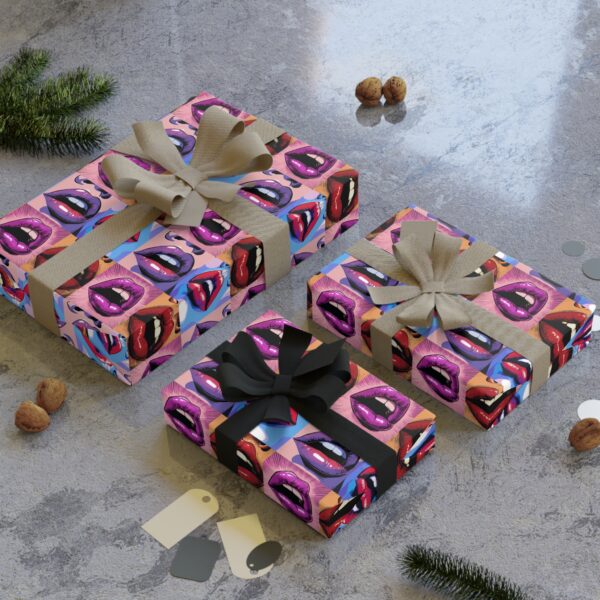 Queen Lips Gift Wrapping Paper Rolls, 1pc