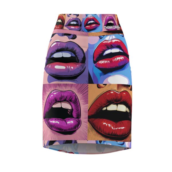 Queen lips Women's Pencil Skirt