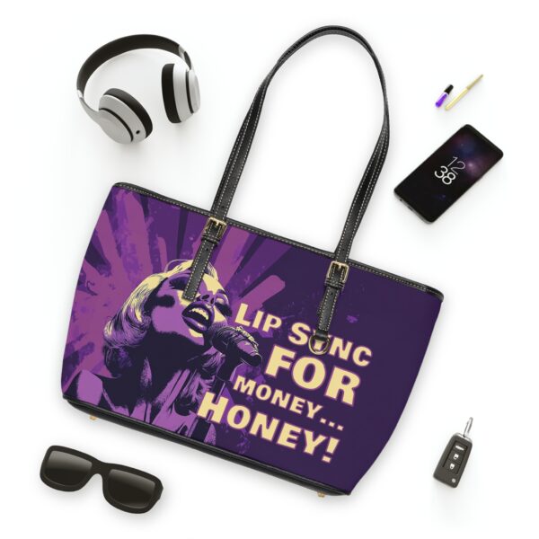 Lip Sync for Money...Honey! PU Leather Shoulder Bag