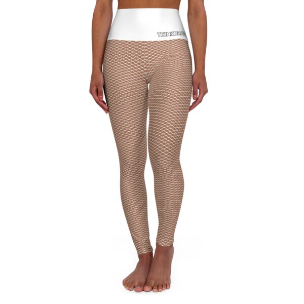 White Fishnet High Waisted Leggings