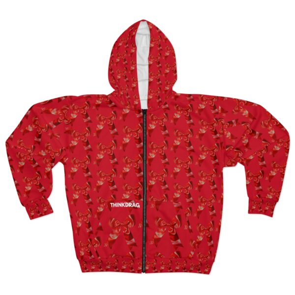 Red Bows Zip Hoodie (AOP)