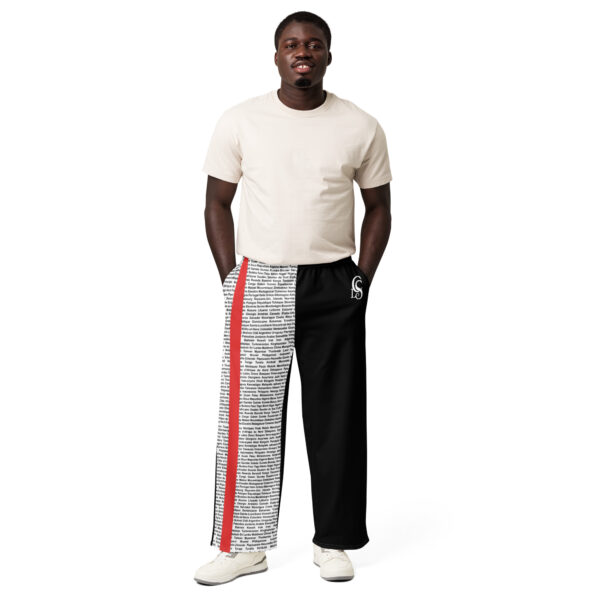 Pantalon jambe large Monde Noir et blanc